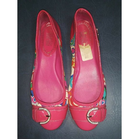 EXC COND Coach Remmi Poppy Pink 8M Patent Leather - Picture 3 of 5